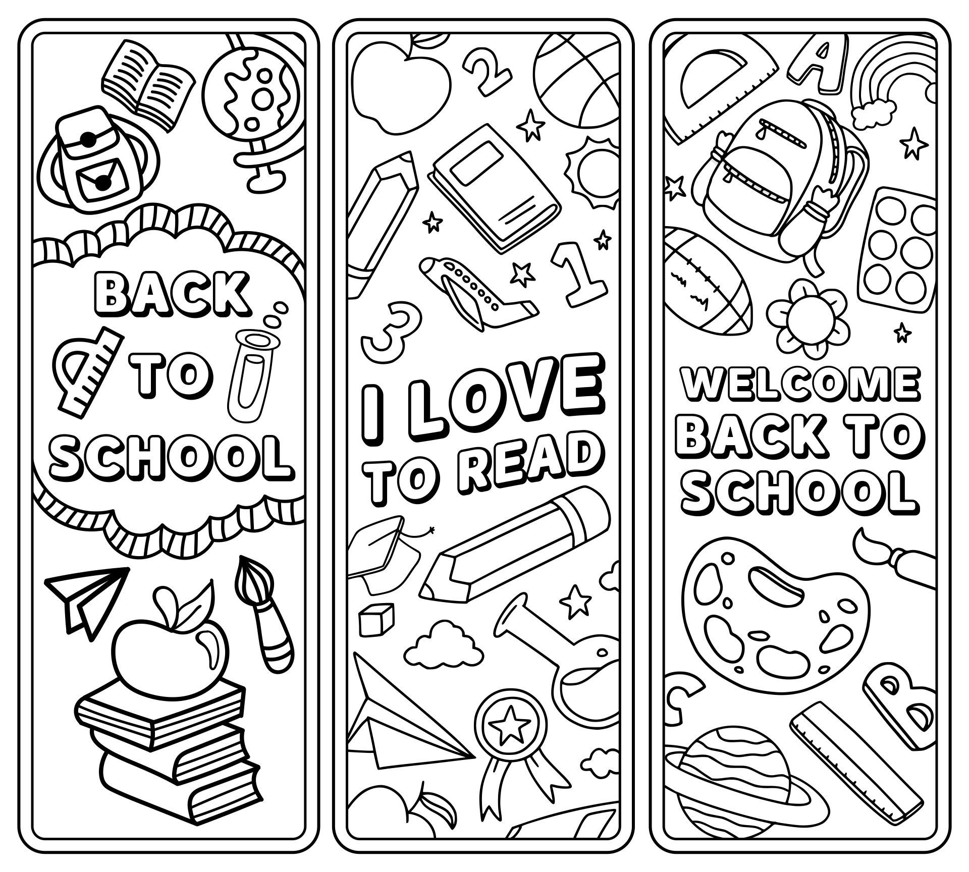 Back To School Bookmarks - 10 Free Pdf Printables | Printablee for Free Printable Back To School Bookmarks