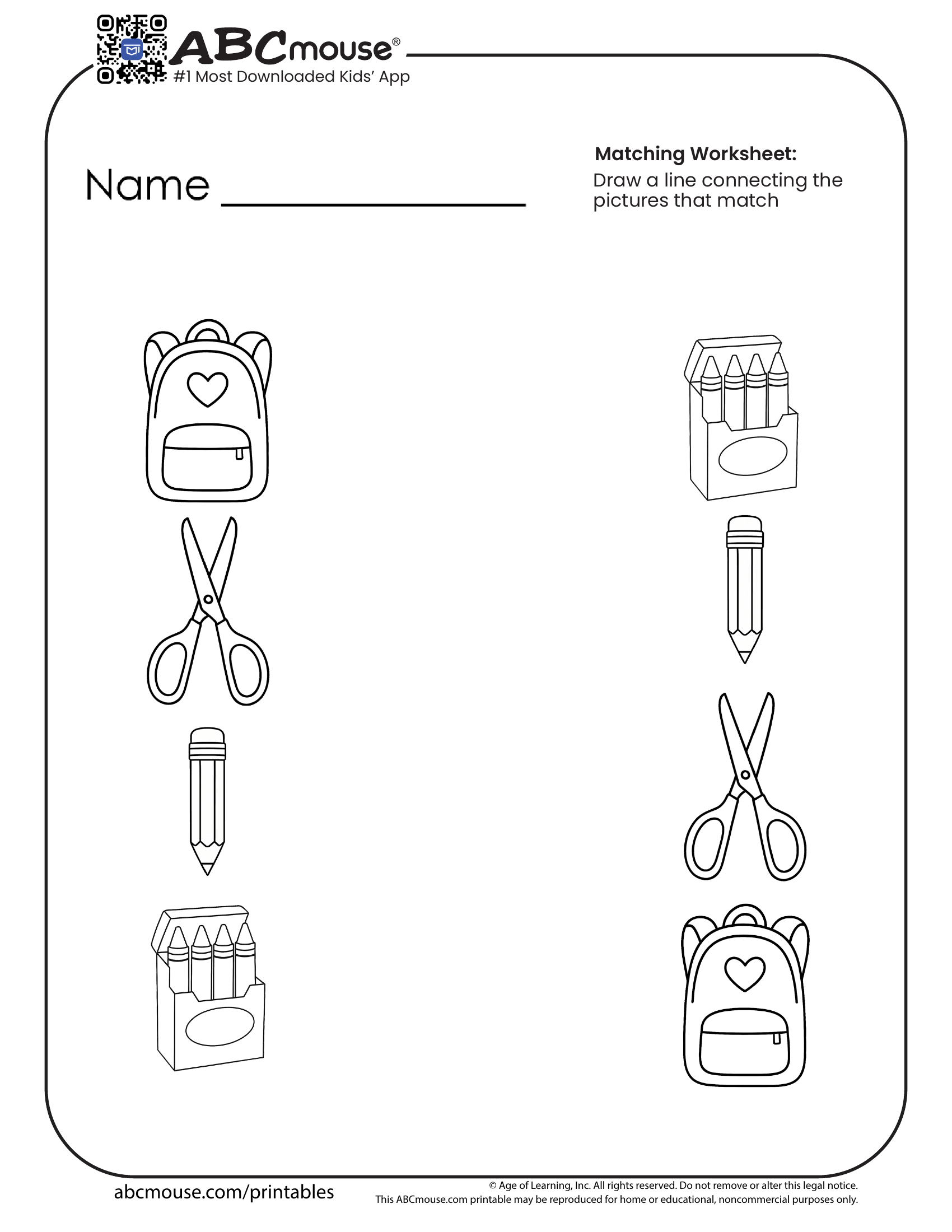 Back To School Worksheets For Kids | Abcmouse for Free Printable Back To School Worksheets For Kindergarten