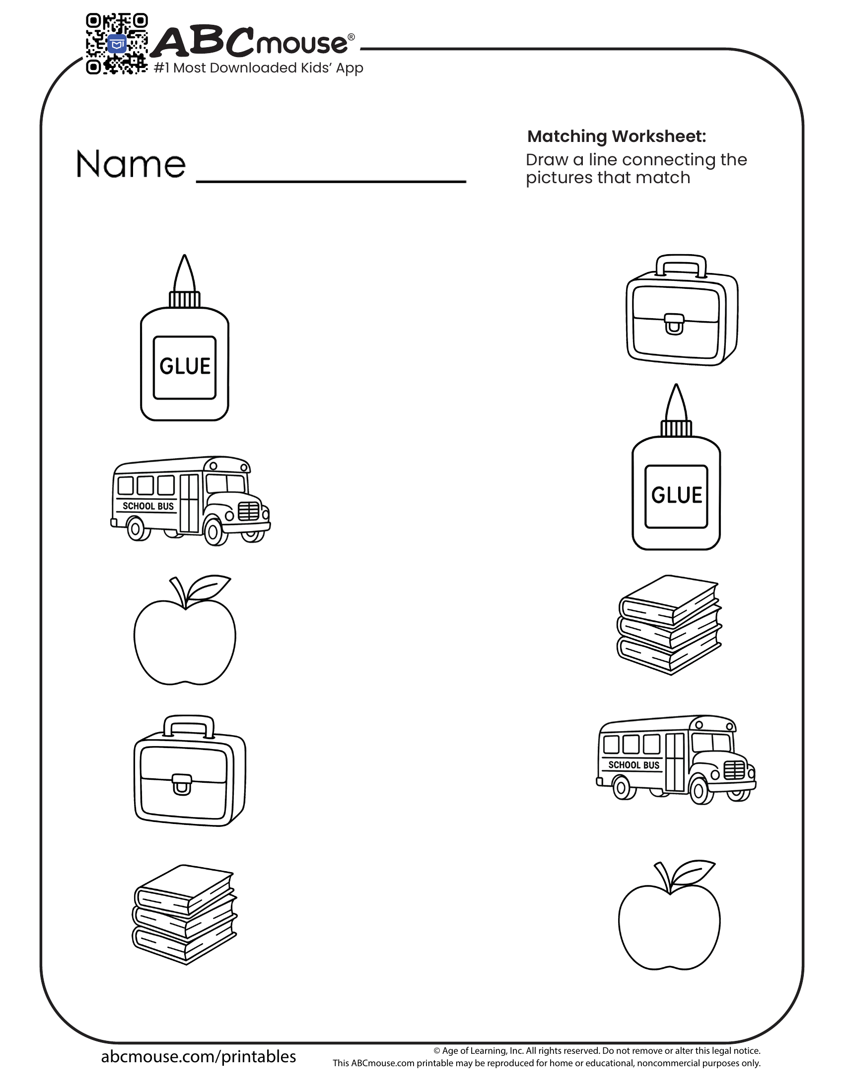 Back To School Worksheets For Kids | Abcmouse for Free Printables For Kindergarten