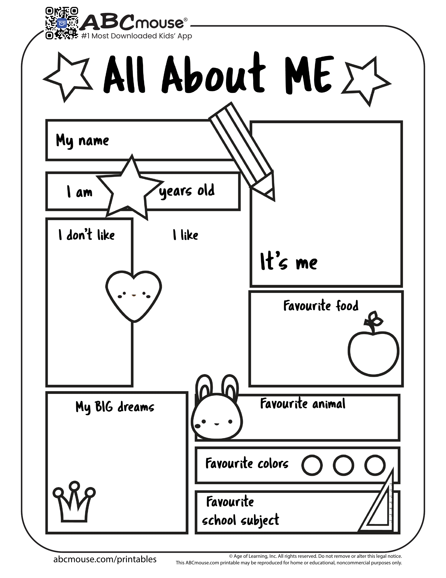 Back To School Worksheets For Kids | Abcmouse throughout Free Printable Worksheets For Children
