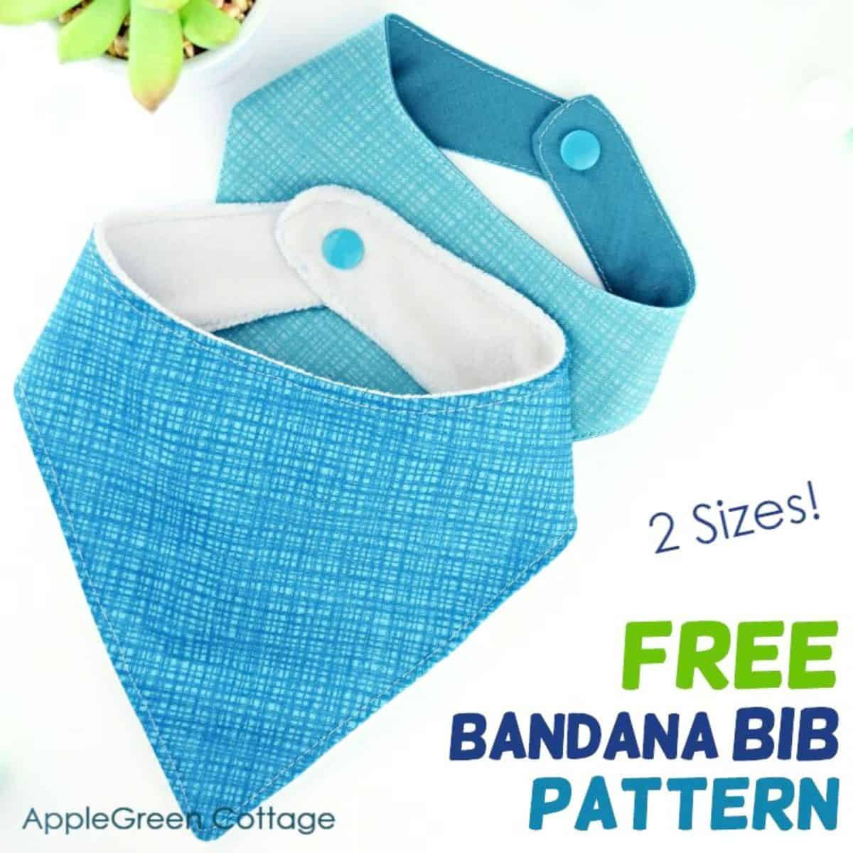 Bandana Bib Pattern In 2 Sizes Updated! - Applegreen Cottage inside Free Printable Baby Bandana Bib Pattern