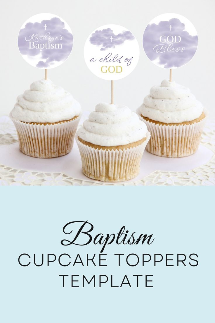 Baptism Cupcake Toppers Template with regard to Baptism Cupcake Toppers Printable Free