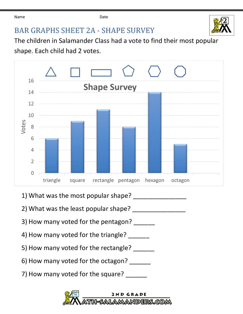 Bar Graphs 2Nd Grade within Free Printable Bar Graph Worksheets For 2Nd Grade