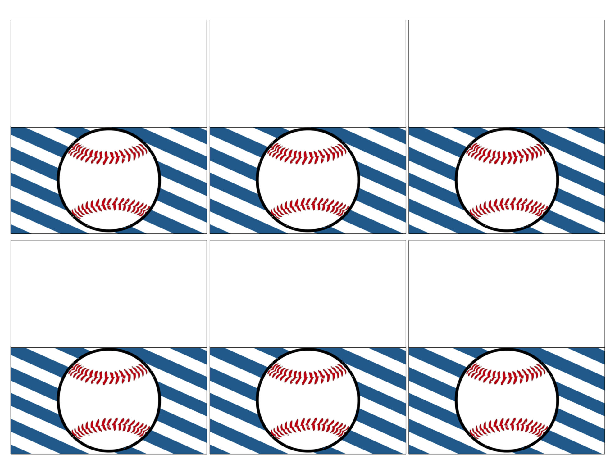 Baseball Place Card Holders Free Printable - Paper Trail Design inside Free Baseball Printables