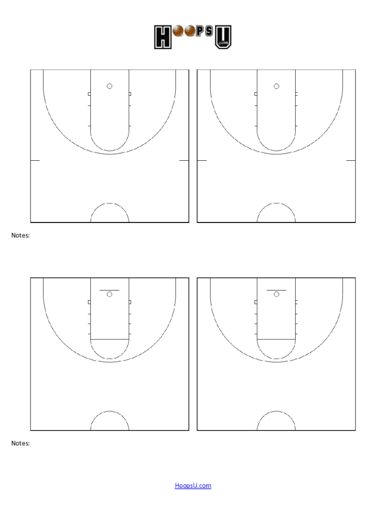 Basketball Court Diagrams Form - Fill Online, Printable, Fillable with Free Printable Basketball Court