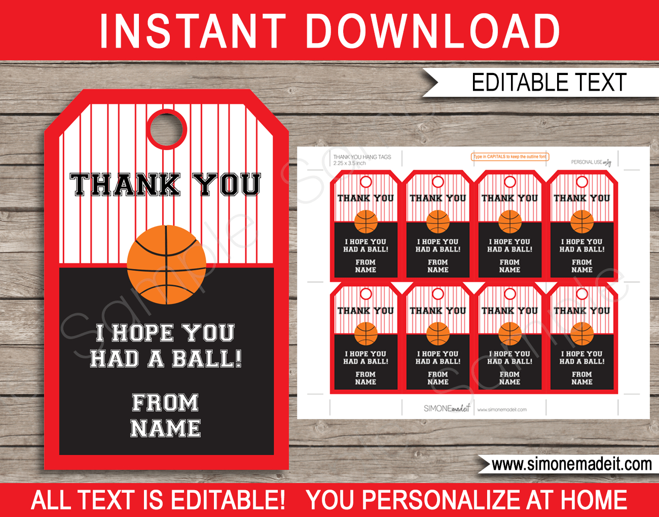 Basketball Favor Tags Template - Colors inside Free Printable Basketball Labels