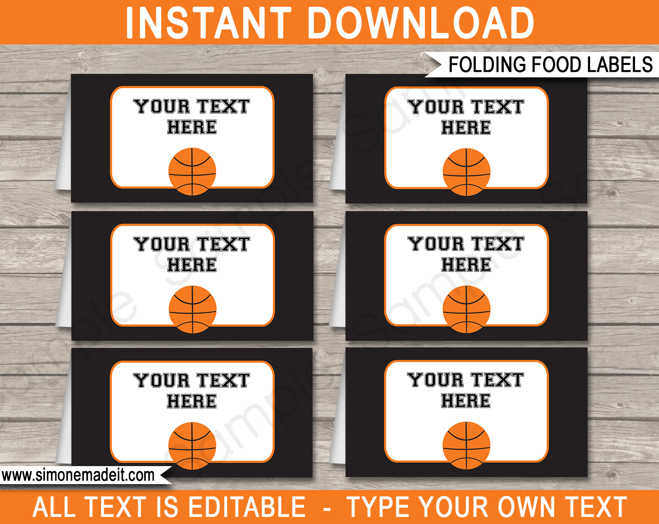 Basketball Party Food Labels Template with regard to Free Printable Basketball Labels