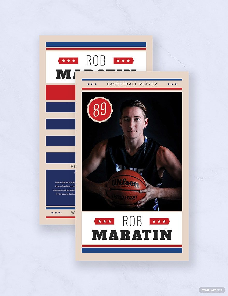 Basketball Trading Card Template In Illustrator, Publisher, Pages regarding Free Printable Basketball Cards