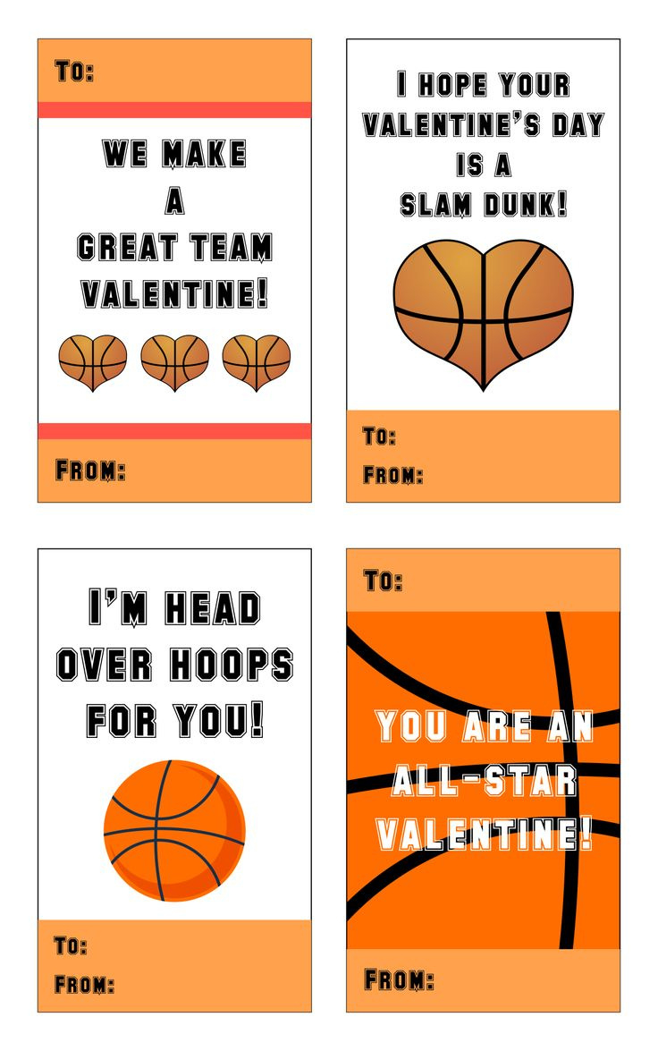 Basketball Valentine - 10 Free Pdf Printables | Printablee inside Free Printable Basketball Cards