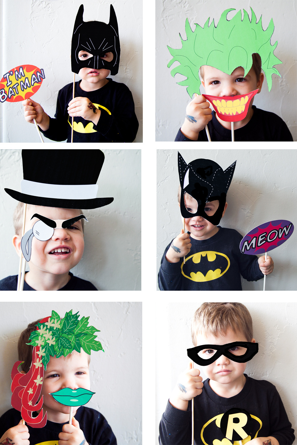 Batman Party With Free Photobooth Mask + Prop Printables | Pretty for Free Printable Superhero Photo Booth Props
