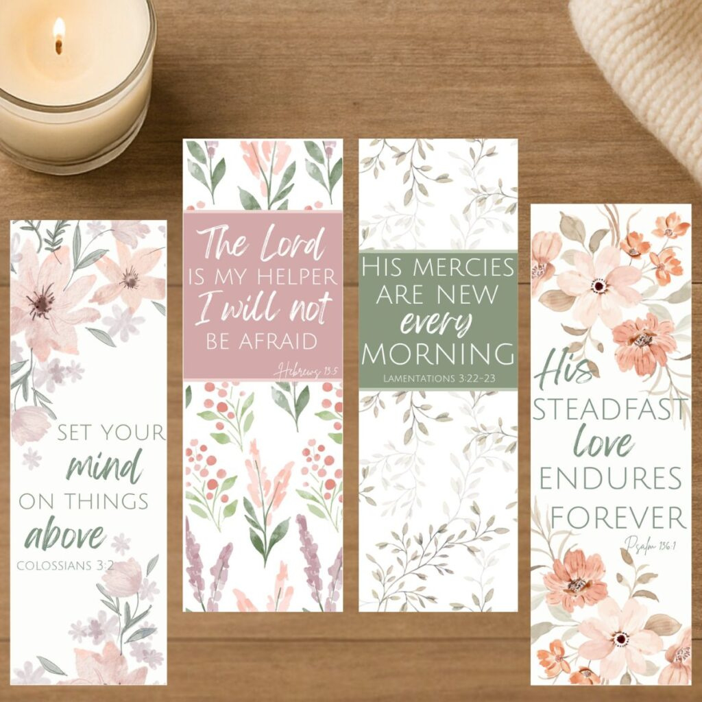 Beautiful Bible Verse Bookmarks - Free Printables - for Free Printable Bookmarks With Bible Verses