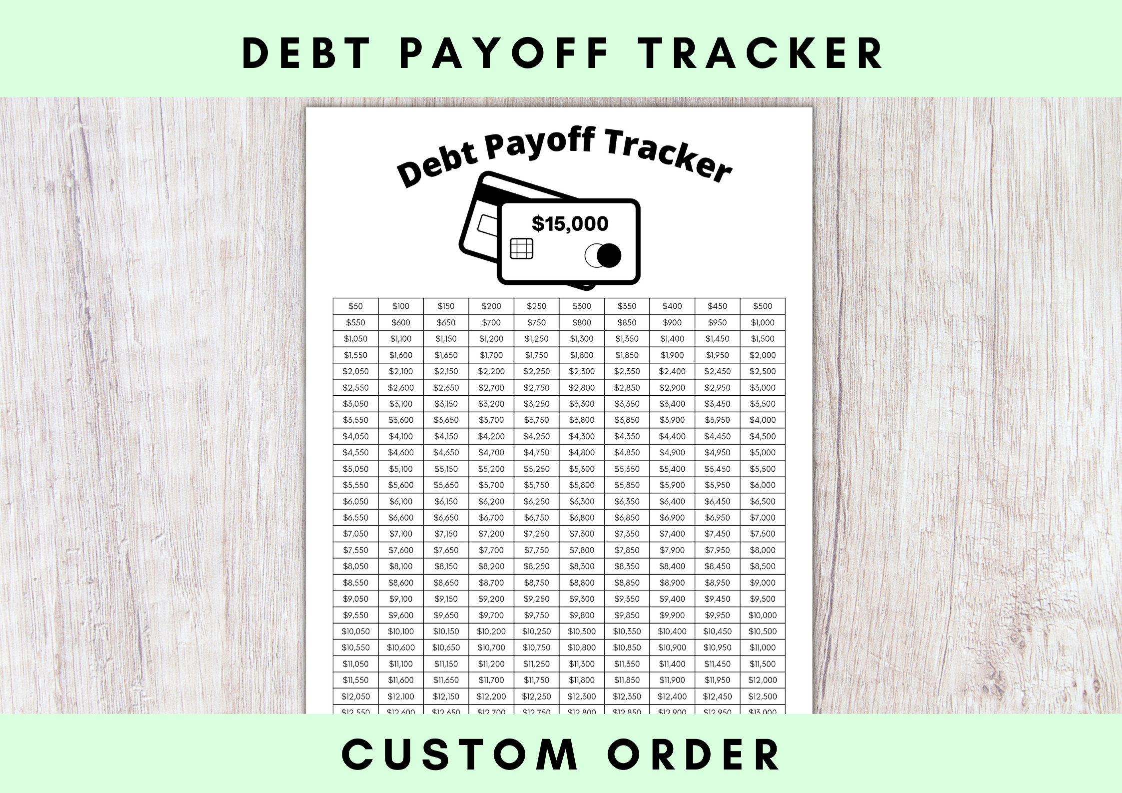 Benutzerdefinierte Payoff Tracker | Personalisierte within Free Printable Debt Free Charts