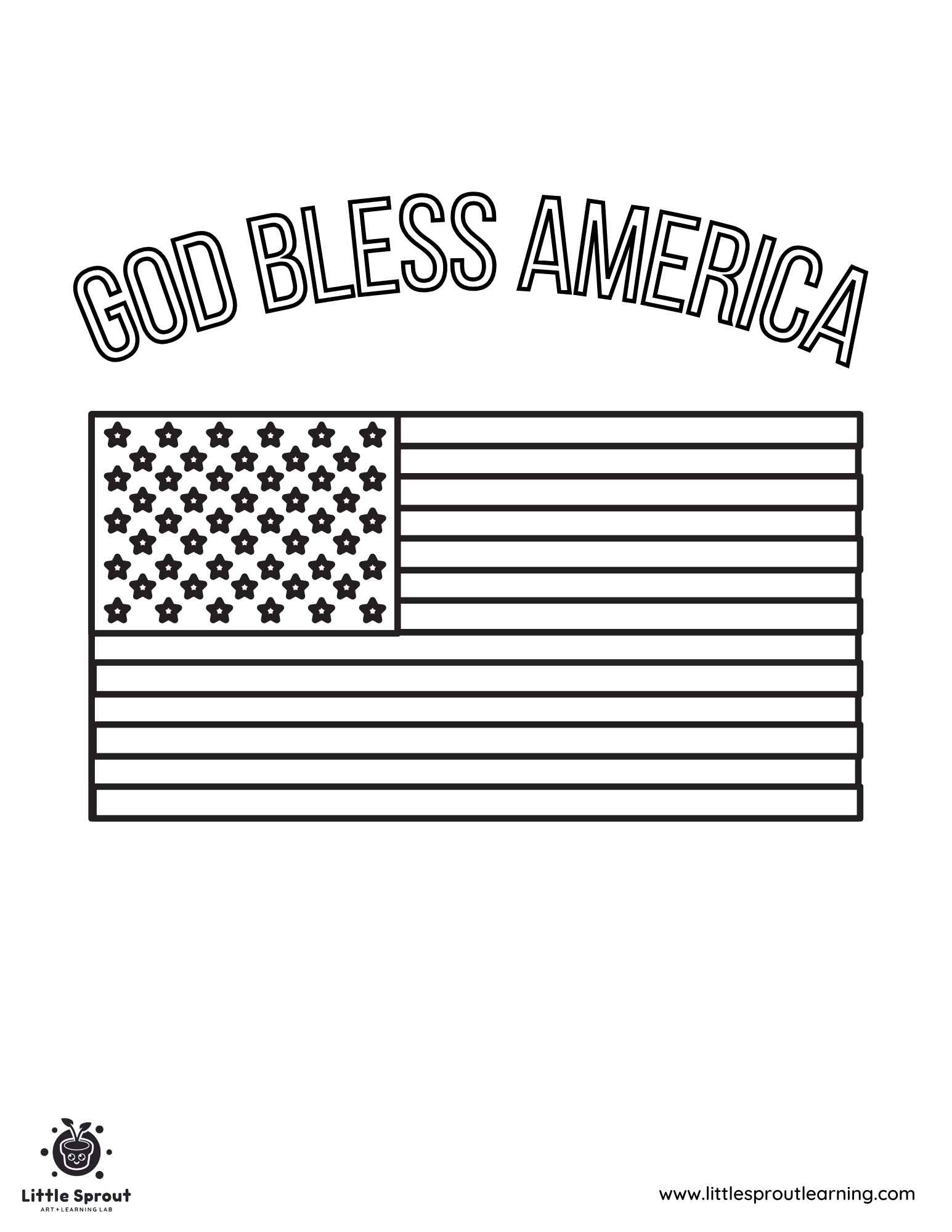 Best 10 American Flag Coloring Pages | Little Sprout inside Free Printable American Flag Coloring Page