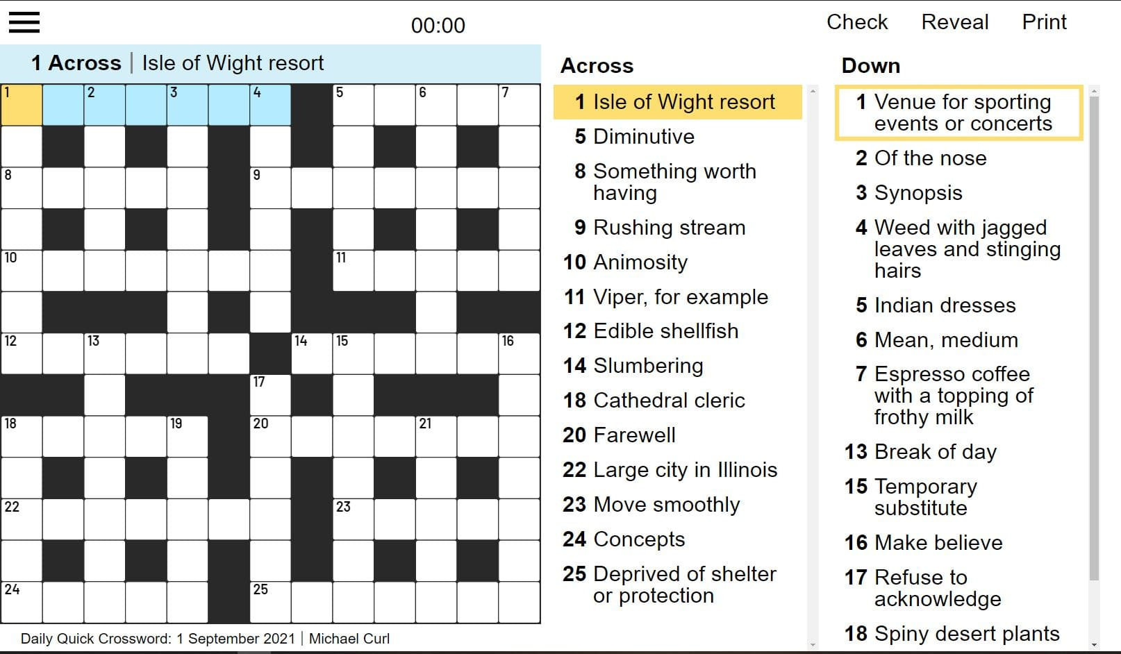 Best Daily Quick Crossword - Free Online Game | Best For Puzzles pertaining to Free Daily Online Printable Crossword Puzzles