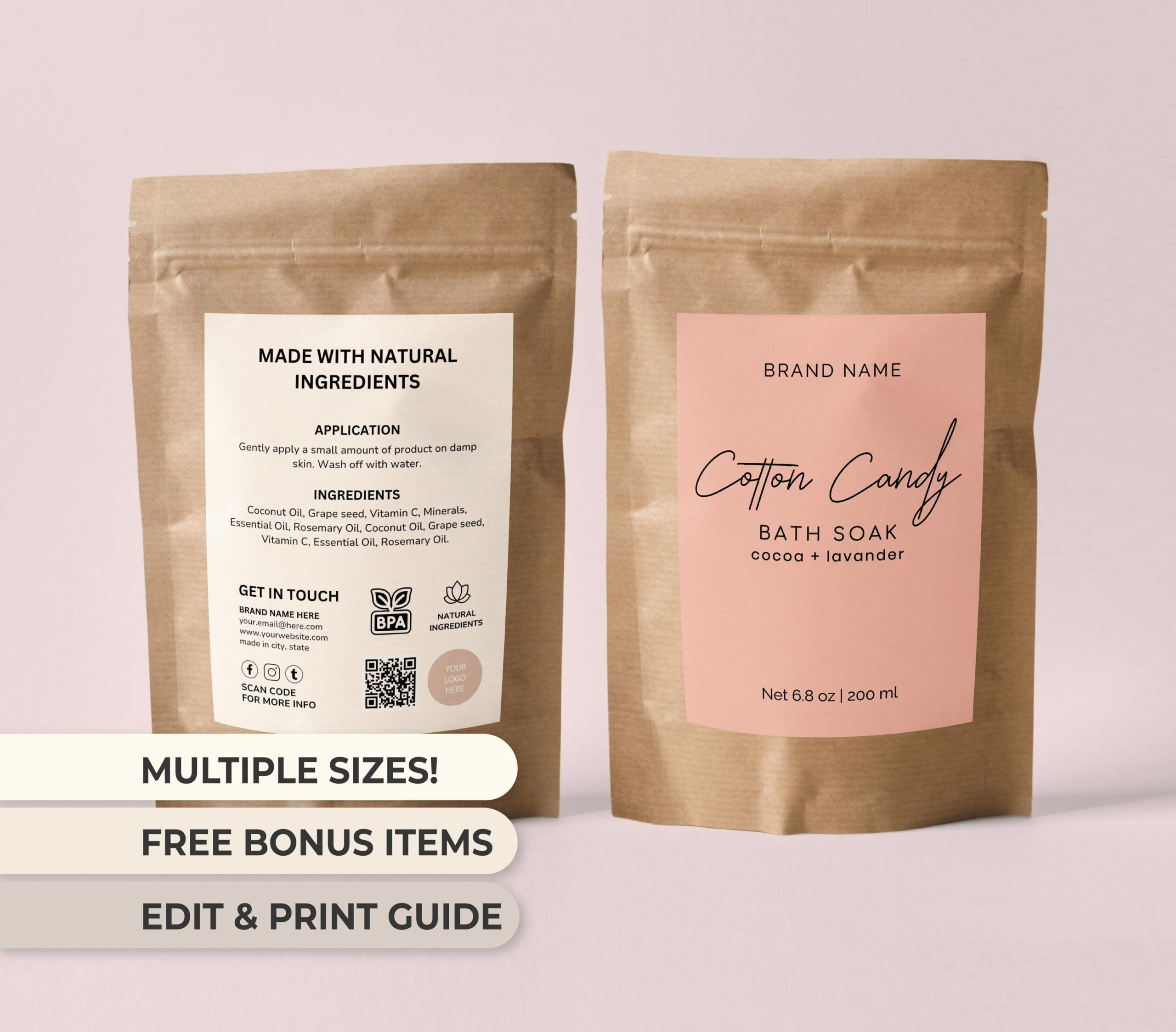 Beutel Label Vorlage Badesalz Etikett Bedruckbarer Beutel Label with Free Printable Nature Made Vitamin Coupons