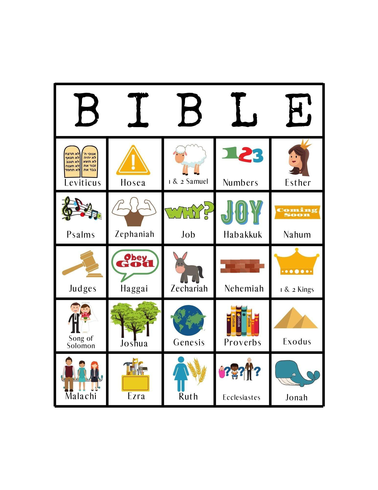 Bible Game Bundle (Printable Download) - Sunday School Store throughout Free Printable Bible Bingo For Preschoolers