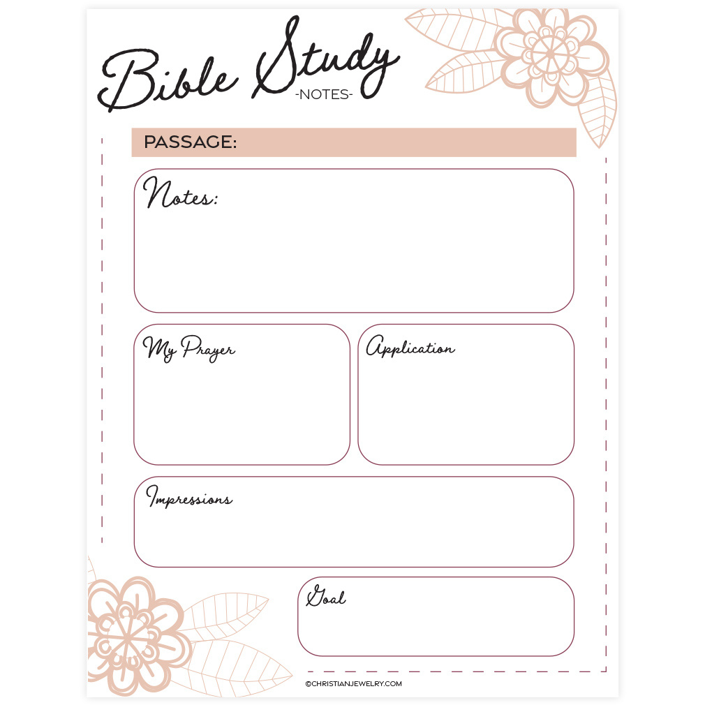 Bible Study Page - Flowers | Free Christian Printables with regard to Free Printable Bible Study Journal Pages