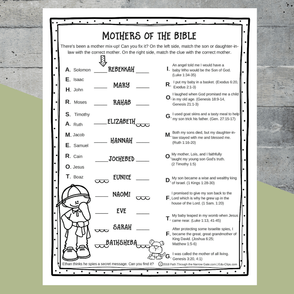 Bible Worksheets - Bible Story Printables - Worksheets Library for Free Children'S Bible Printables