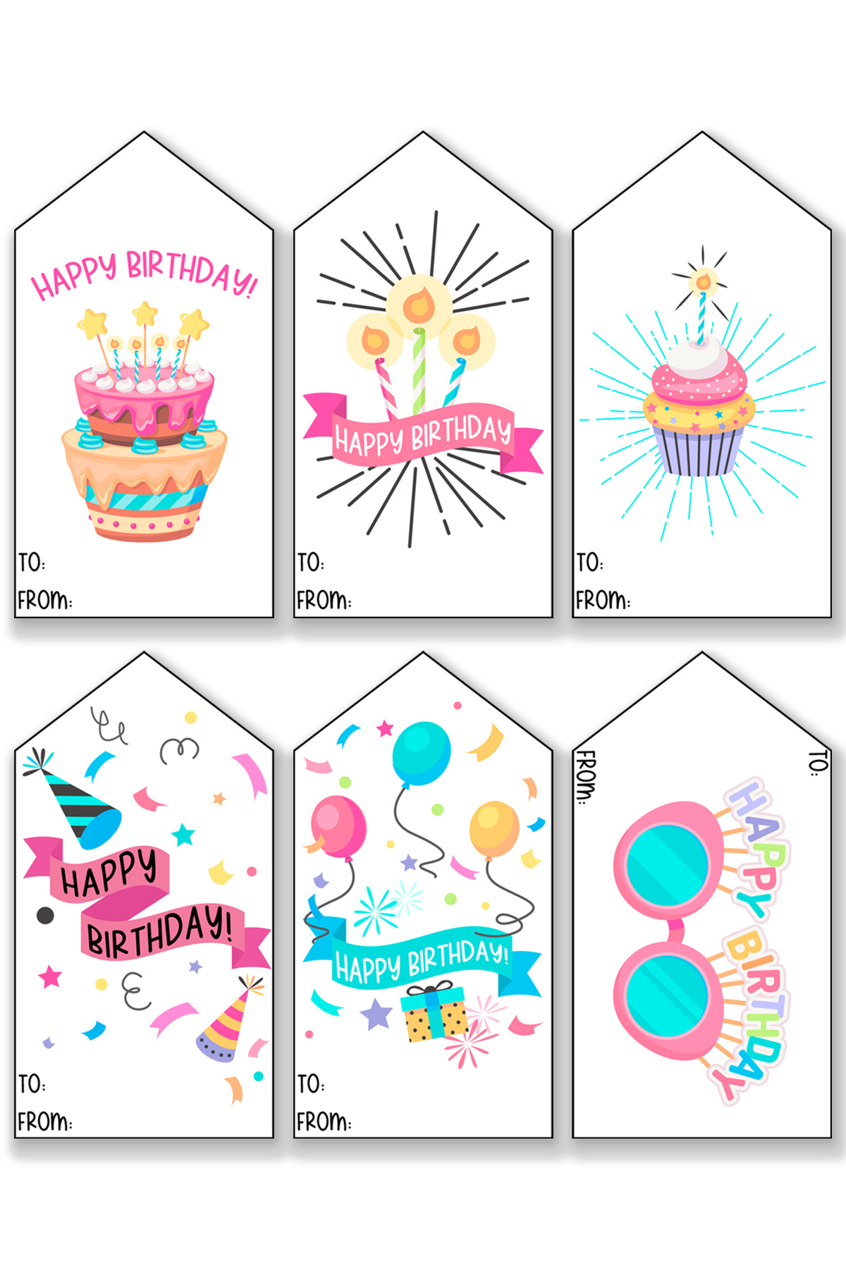 Birthday-Tags-Printable-Set-Simple-2 - Mom Envy with regard to Free Printable Birthday Tags