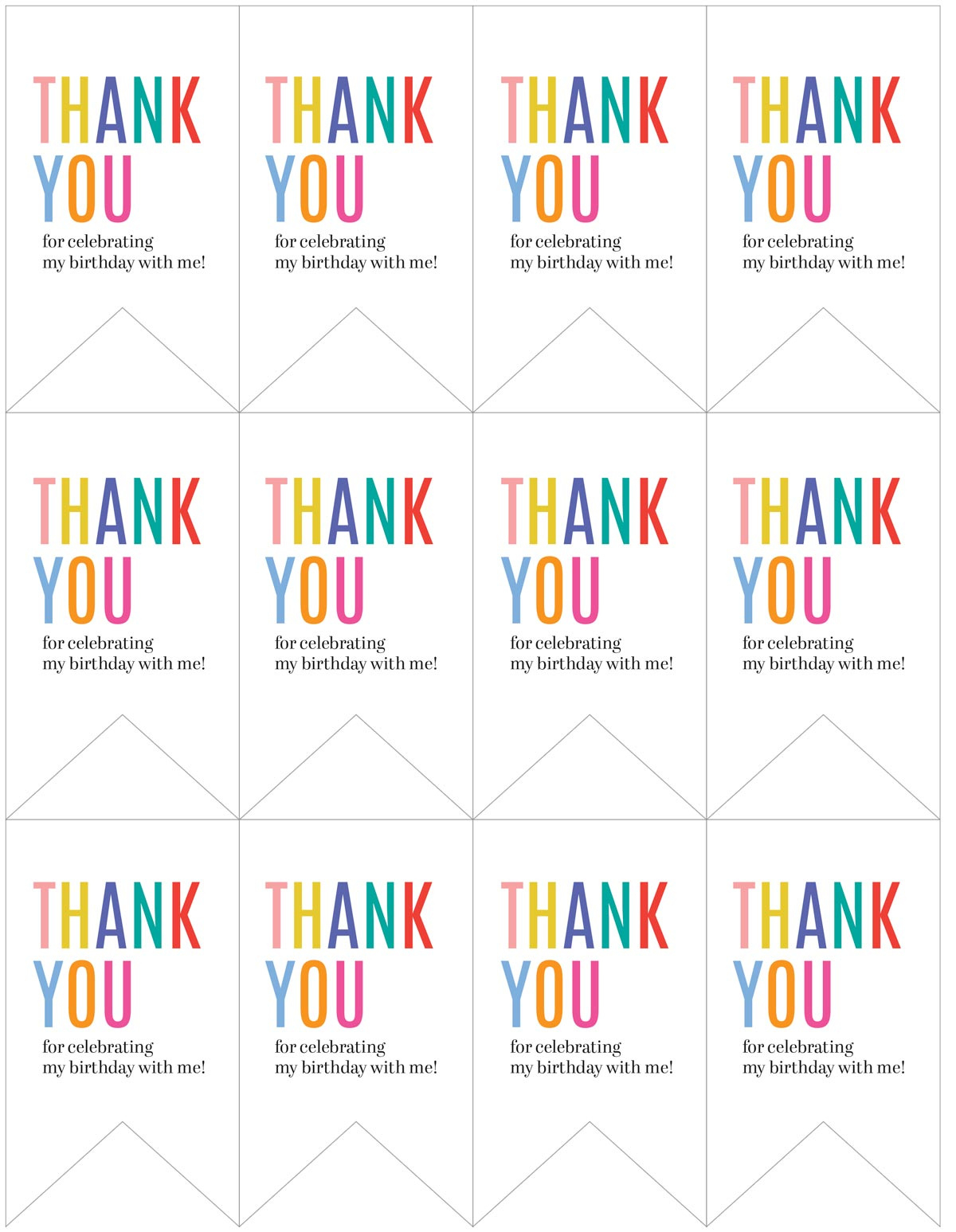 Birthday Thank You Tags | Skip To My Lou regarding Birthday Party Favor Tags Printable Free