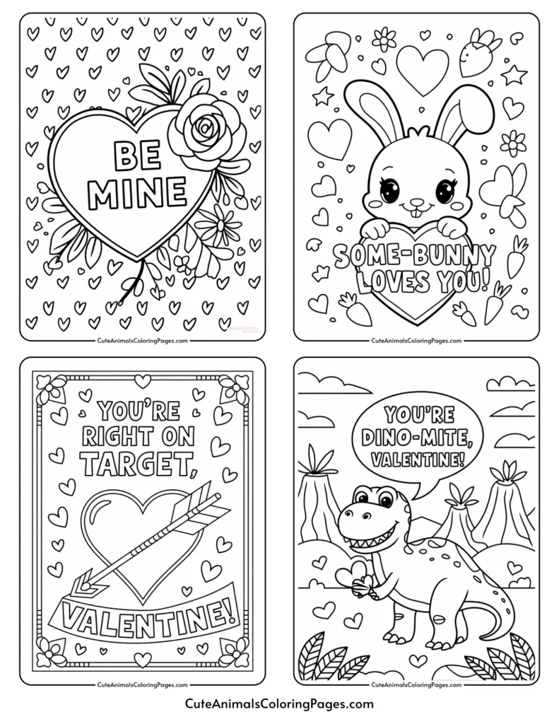 Black And White Printable Valentine Cards (25+ Free Pdf Pages intended for Free Valentine Printables Coloring