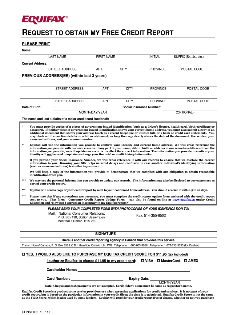 Blank Credit Report Template: Fill Out &amp;amp; Sign Online | Dochub within Free Credit Report Printable Form