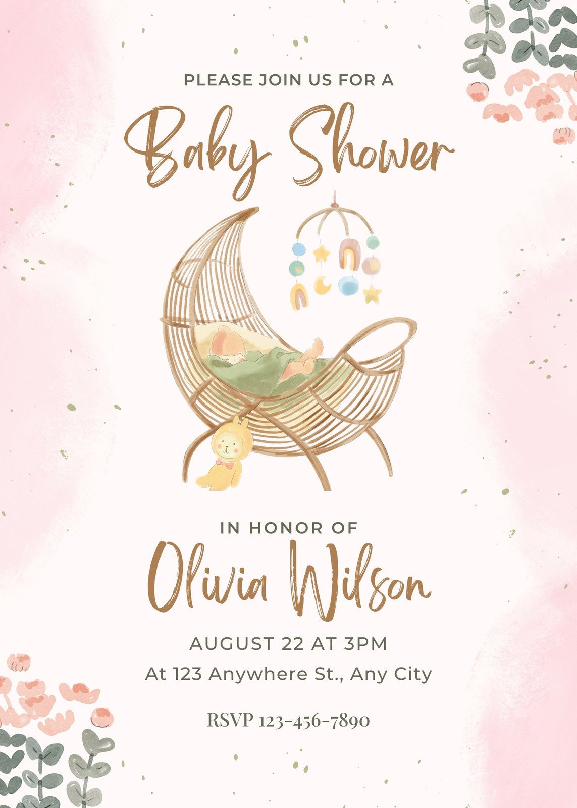 Blank Diy Baby Shower Invitations Girl Free, Custom Printable Baby regarding Free Printable Baby Shower Invitations For Girls