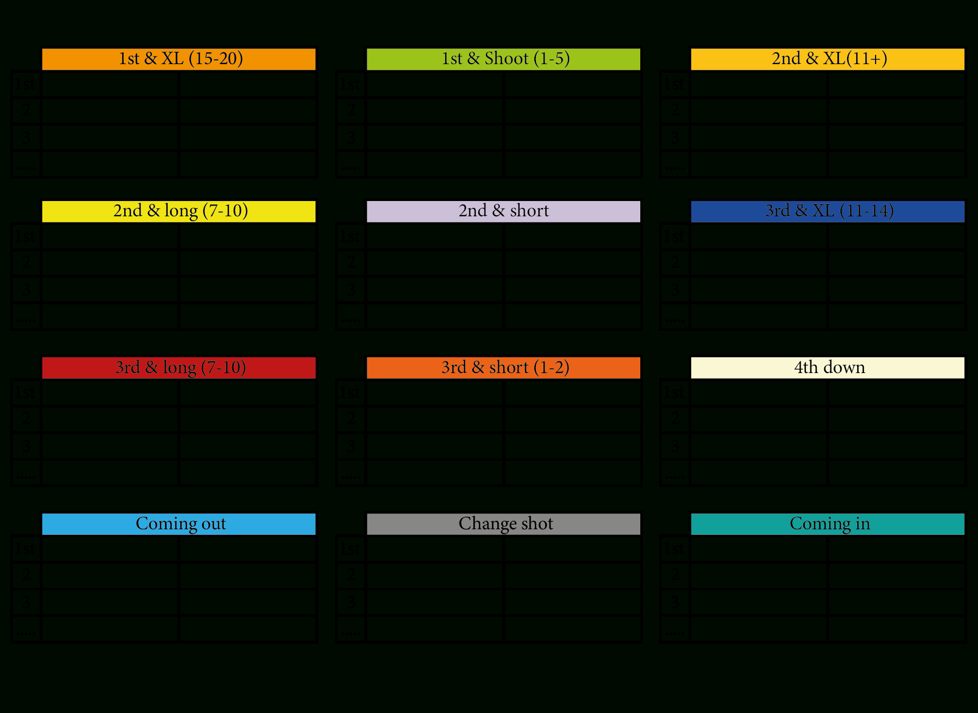 Blank Football Play Sheets inside Free Printable Football Play Sheets
