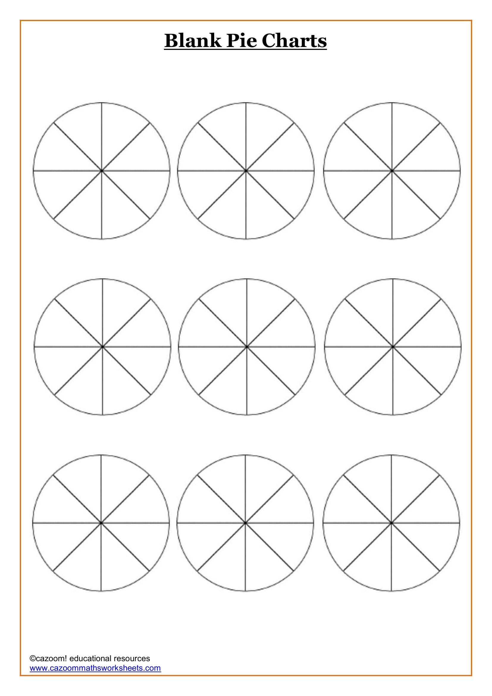 Blank Pie Charts Resource (Free Download) intended for Free Printable Pie Chart