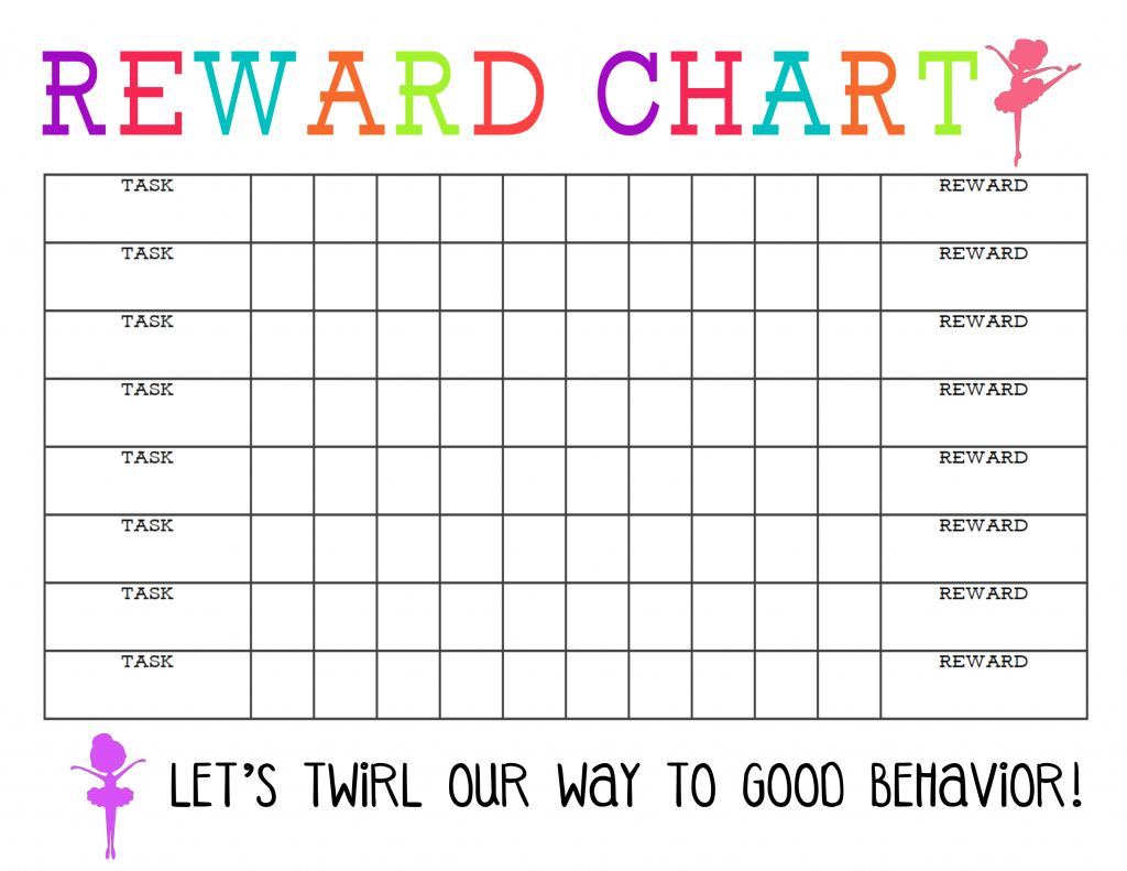 Blank Reward Chart Printable - The Girl Creative pertaining to Free Printable Reward Charts