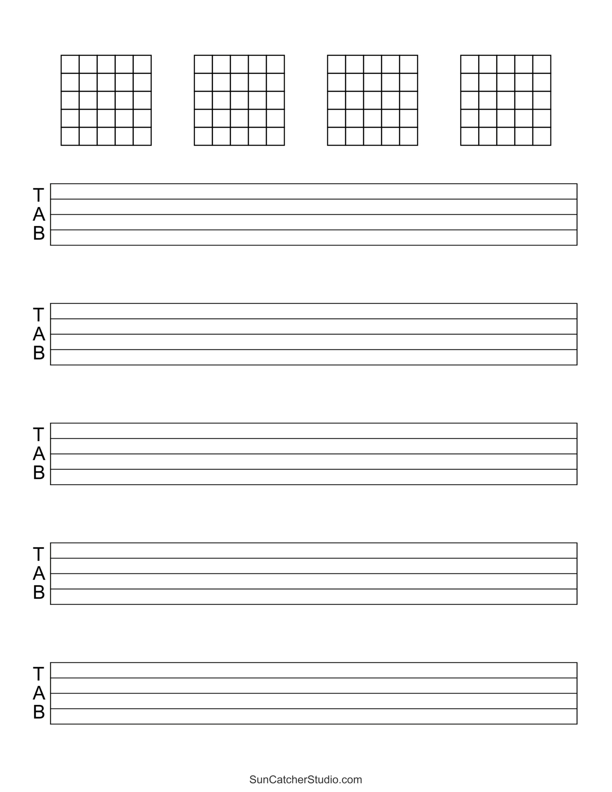 Blank Sheet Music (Free Printable Staff Paper) – Free Printables in Free Printable Music Sheets Pdf