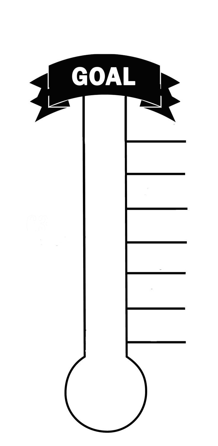 Blank Thermometer - 10 Free Pdf Printables | Printablee with Free Printable Thermometer Goal Chart