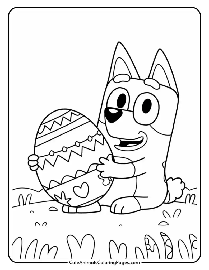 Bluey Easter Coloring Pages (15 Free Printable Pdf Pages) - Cute throughout Free Printable Easter Coloring Pages