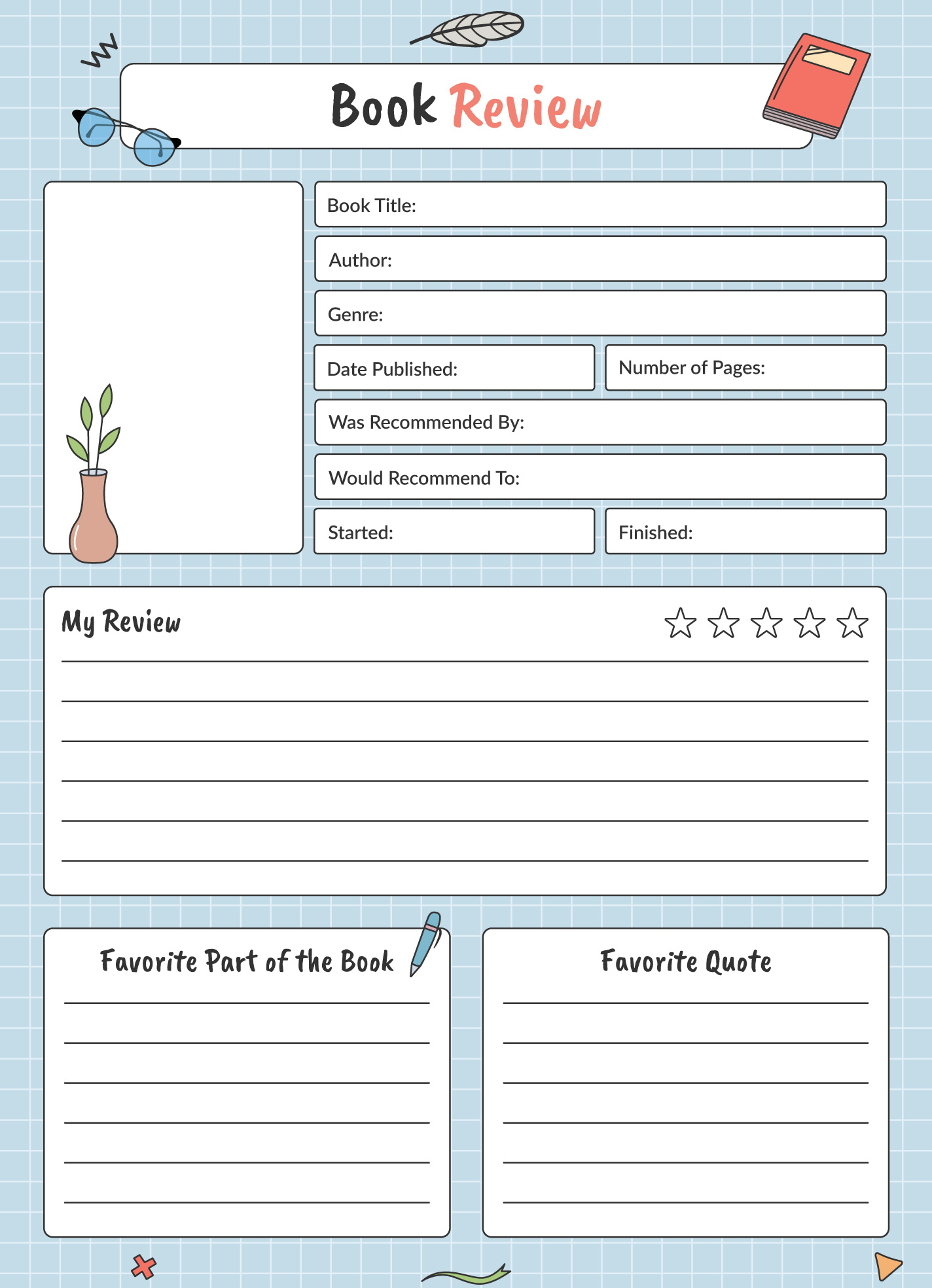 Book Report Free Google Docs Template - Gdoc.io regarding Free Printable Book Report Forms