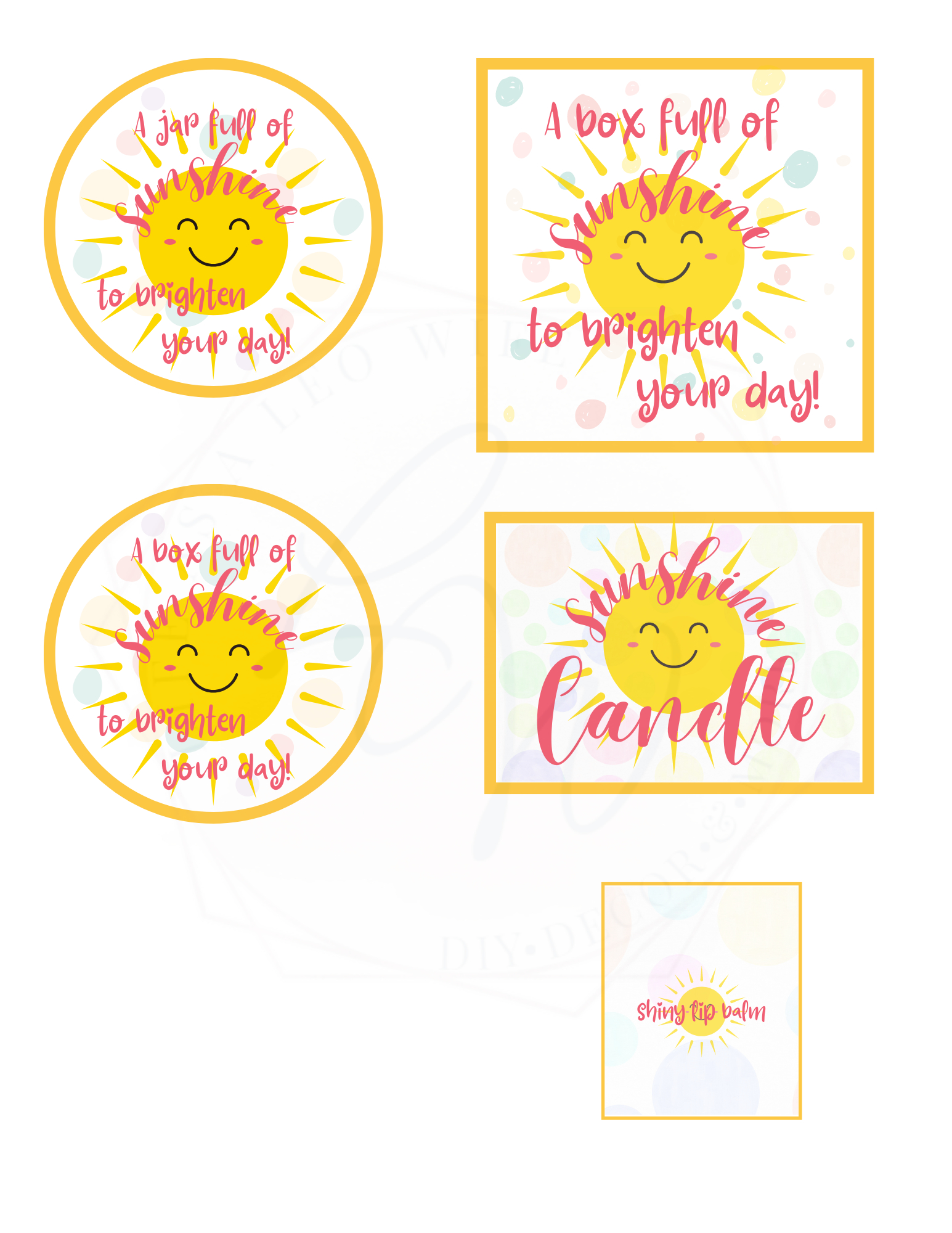 Box Full Of Sunshine Idea With Free Printables - Life As A Leo Wife in Box Of Sunshine Free Printable