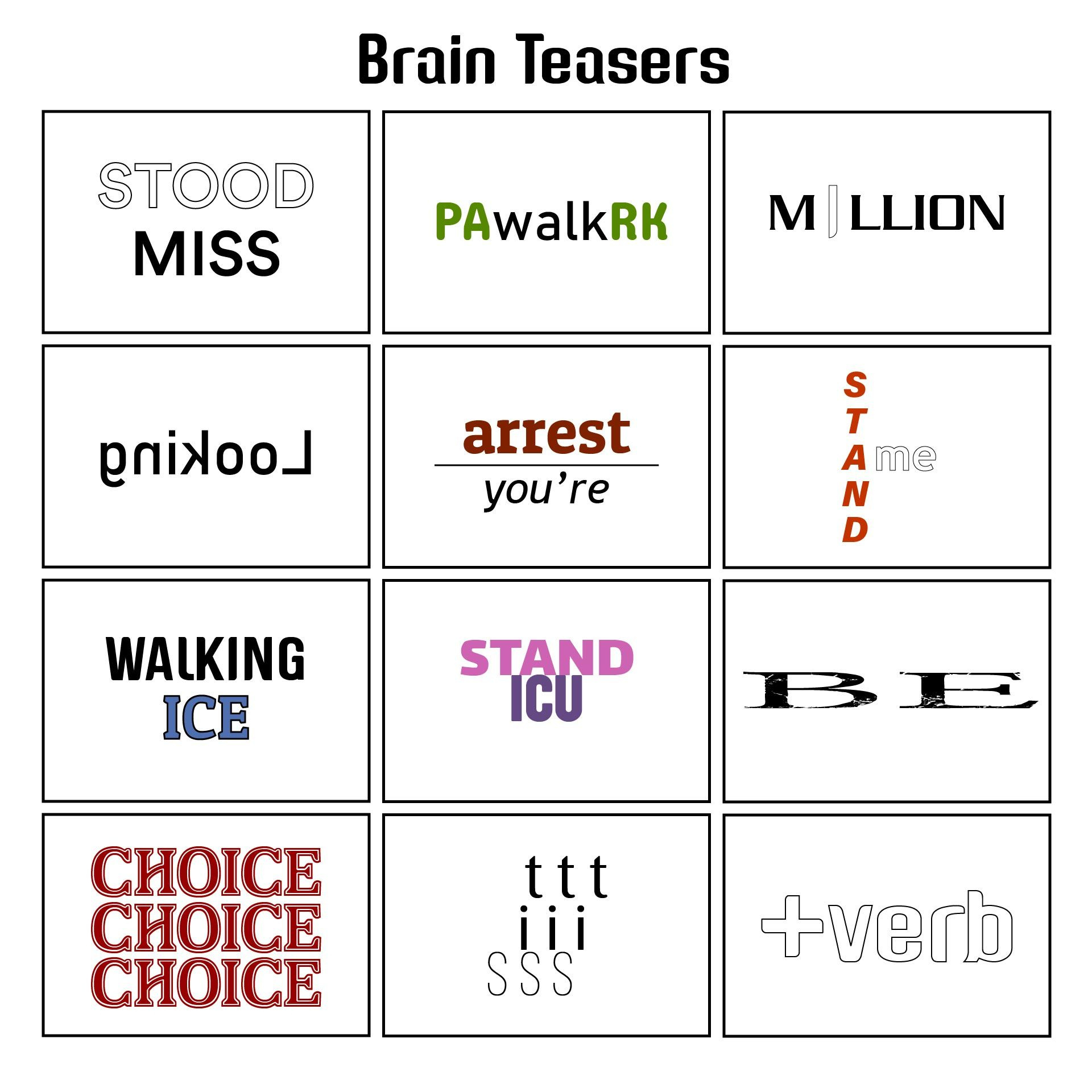 Brain Teaser Worksheets - Printable Brain Teasers - Worksheets Library in Free Printable Puzzles And Brain Teasers