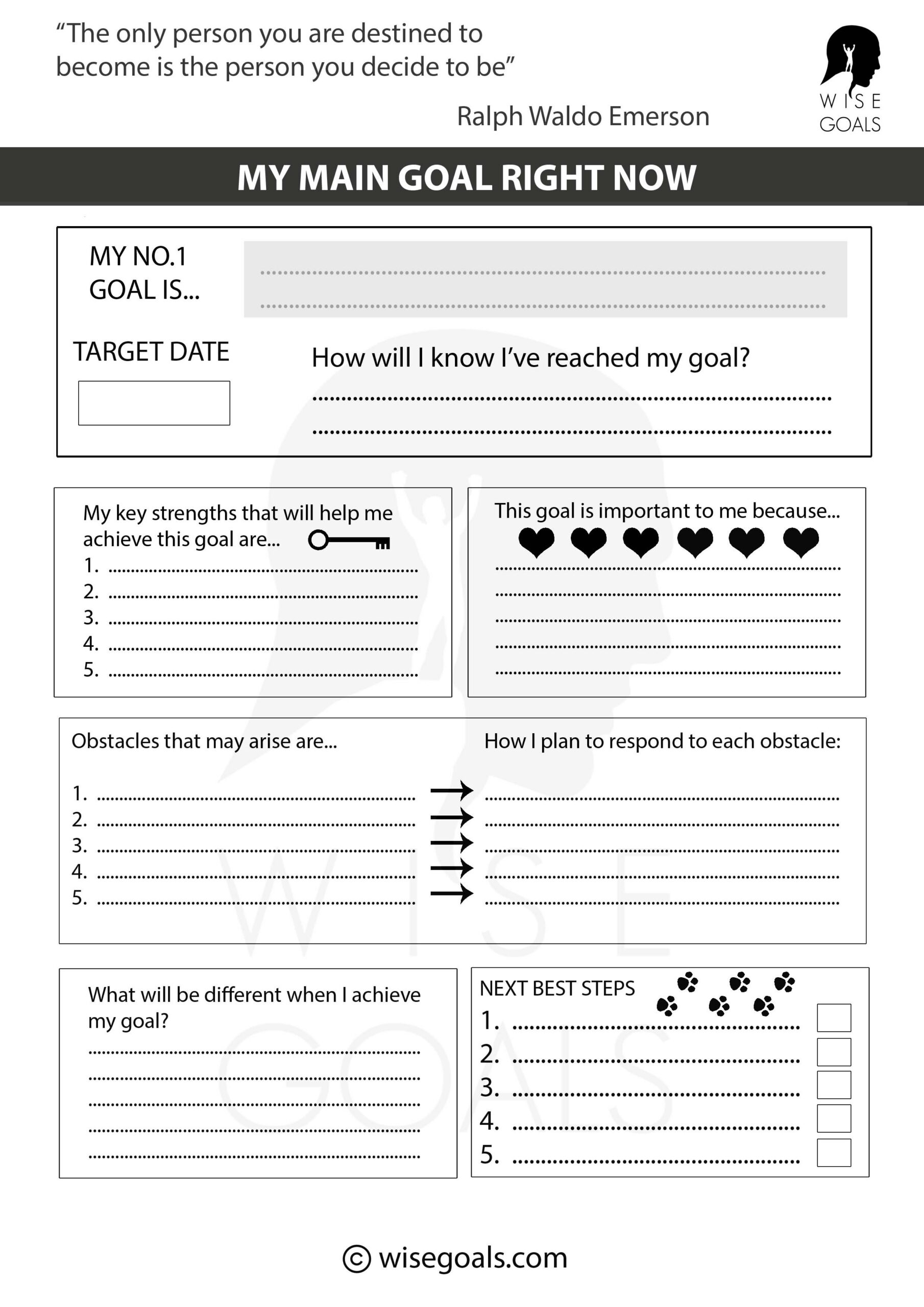 Break Through With 11 Stylish Goal Setting Worksheets (Pdf, Free) within Free Printable Goal Setting Worksheets For Students