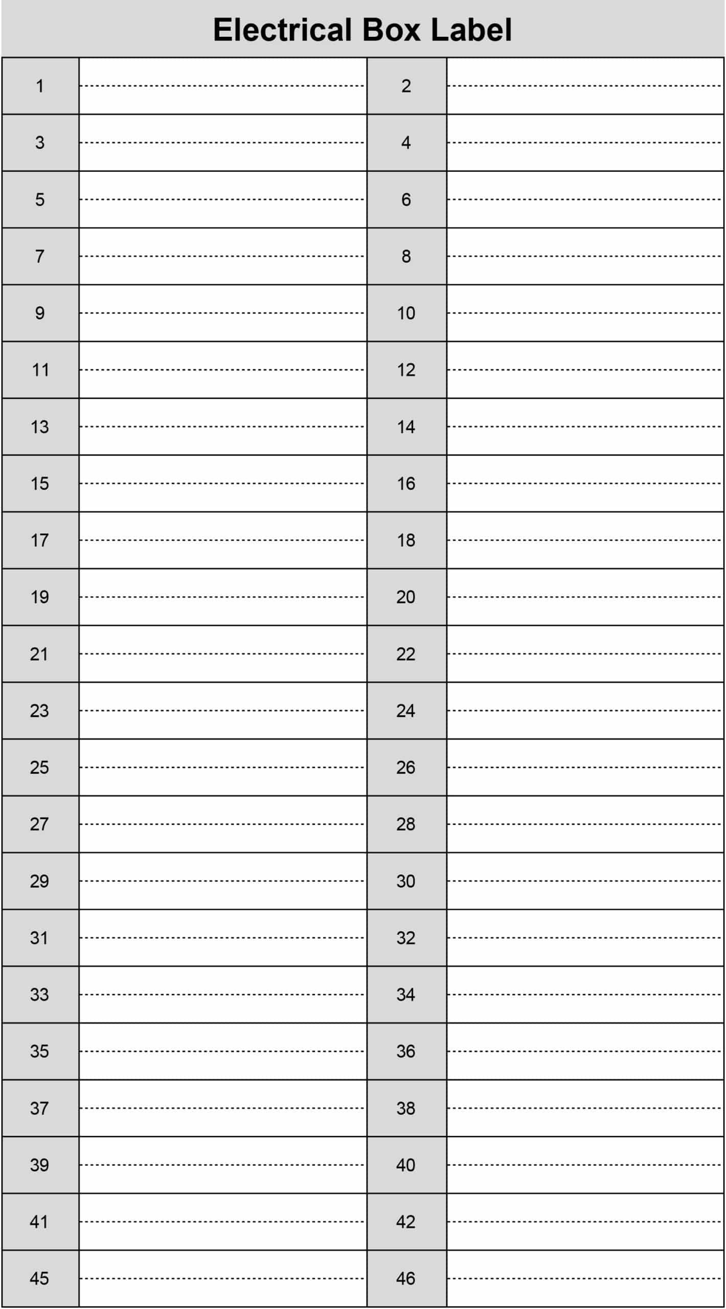 Breaker Panel Labels Load Center And Cseds Universal Circuit with Free Printable Circuit Breaker Panel Labels