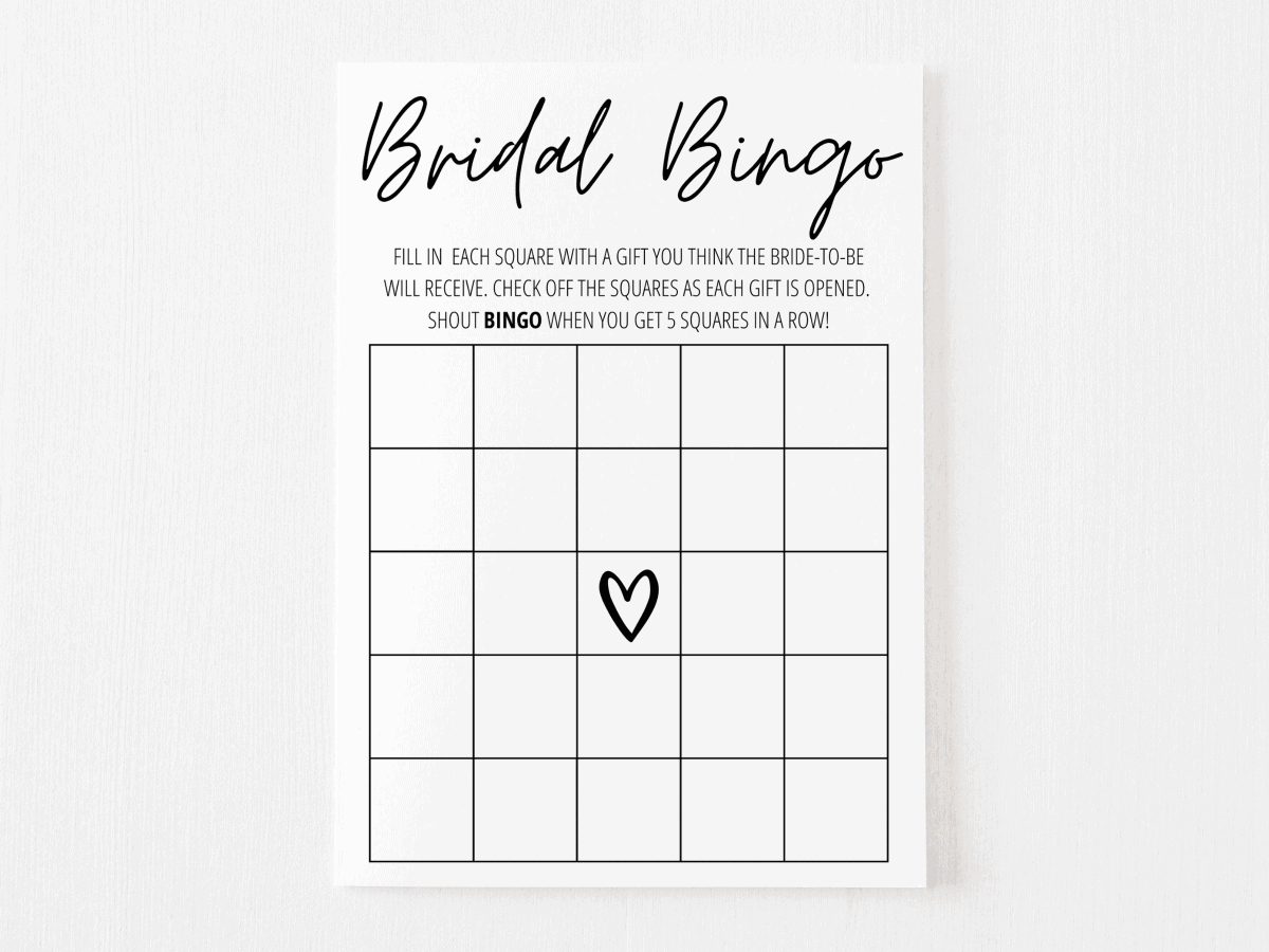 Bridal Shower Bingo Free Printable | Modern Moh throughout Free Printable Bridal Shower Bingo