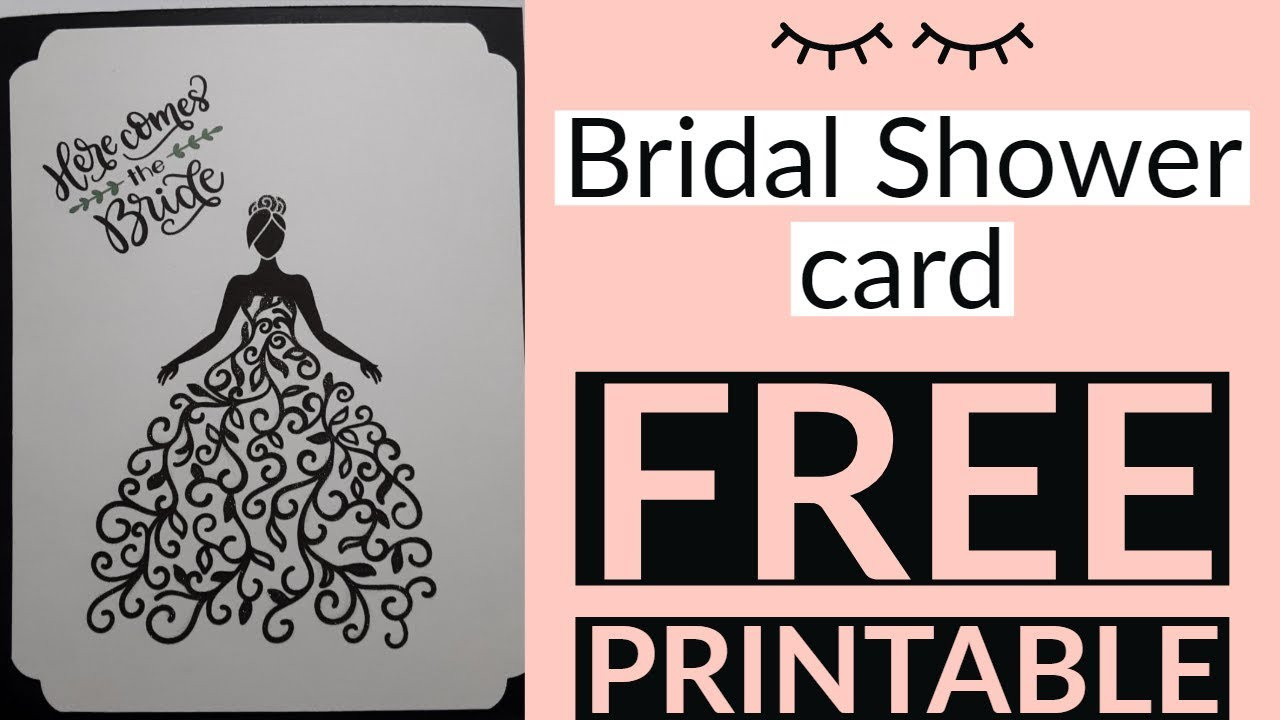 Bridal Shower Card And Free Printable within Free Printable Bridal Shower Cards