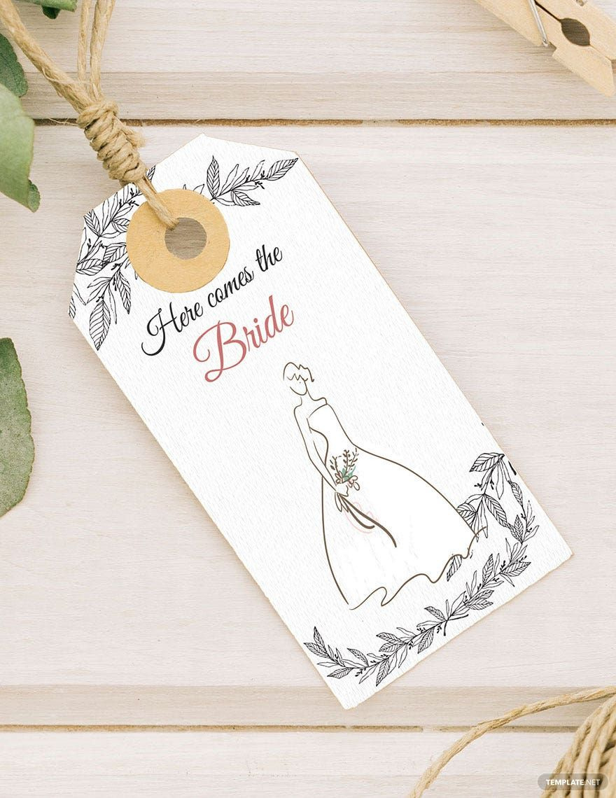Bridal Shower Tag Template In Word, Photoshop, Pages, Illustrator pertaining to Free Printable Favor Tags For Bridal Shower