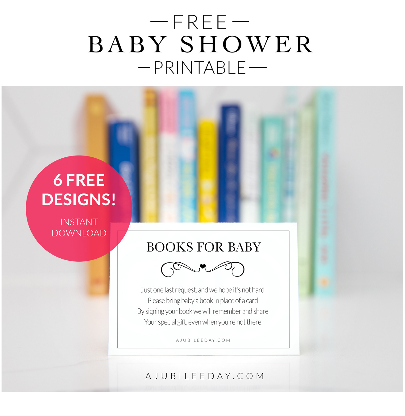Bring A Book Instead Of Card (Free Printable!) - A Jubilee Day pertaining to Bring A Book Instead Of A Card Free Printable