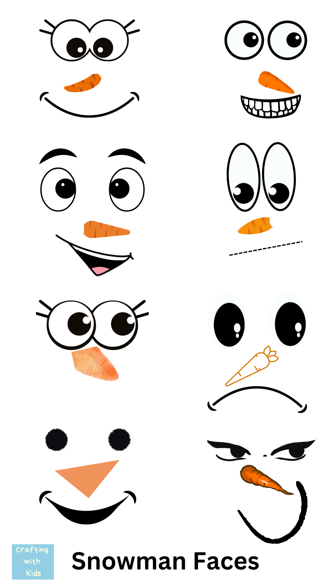 Bring Your Snowman To Life With These Free Printable Faces within Free Printable Snowman Face Stencils