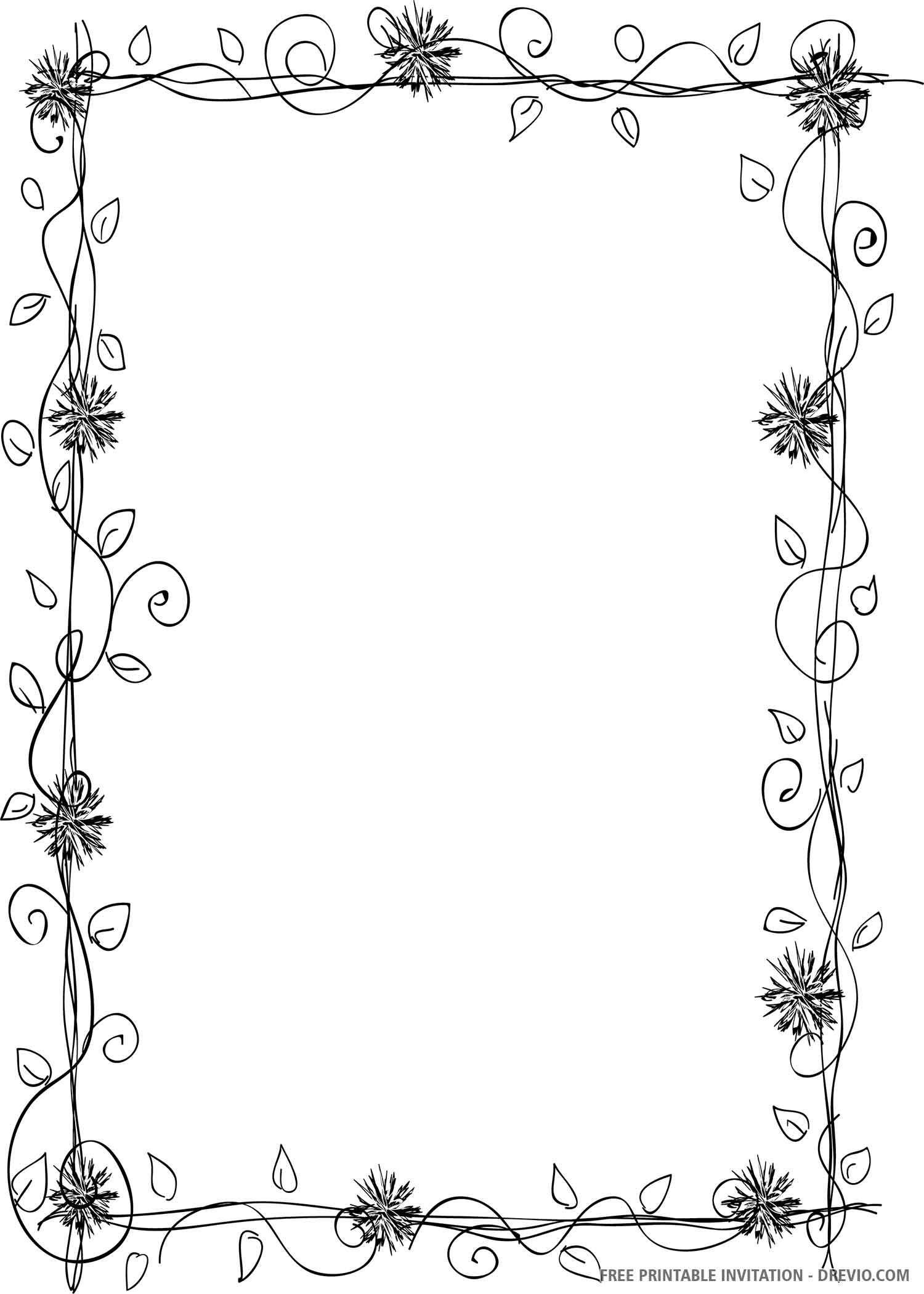 Browse Free Invitation Template About Diy At Drevio - Worksheets pertaining to Free Printable Invitations Templates