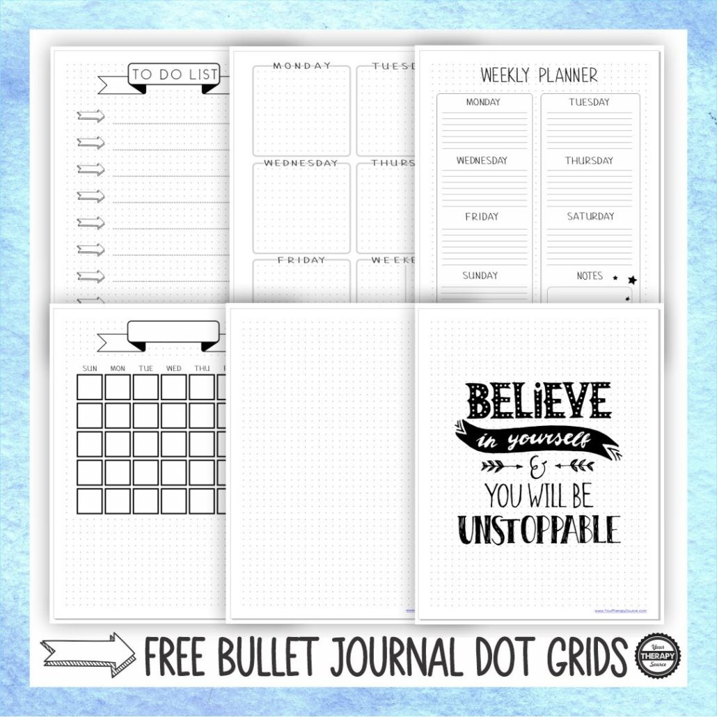 Bullet Journal Dot Grid Printable Journal Pages - Free - Your inside Free Bullet Journal Printables