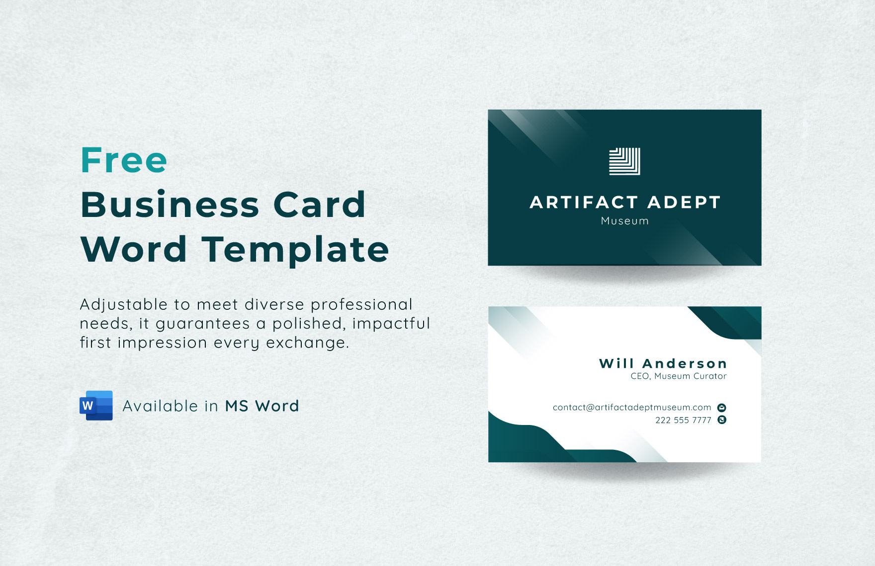 Business Card Word Template In Word, Pdf - Download | Template for Free Printable Business Card Templates For Word