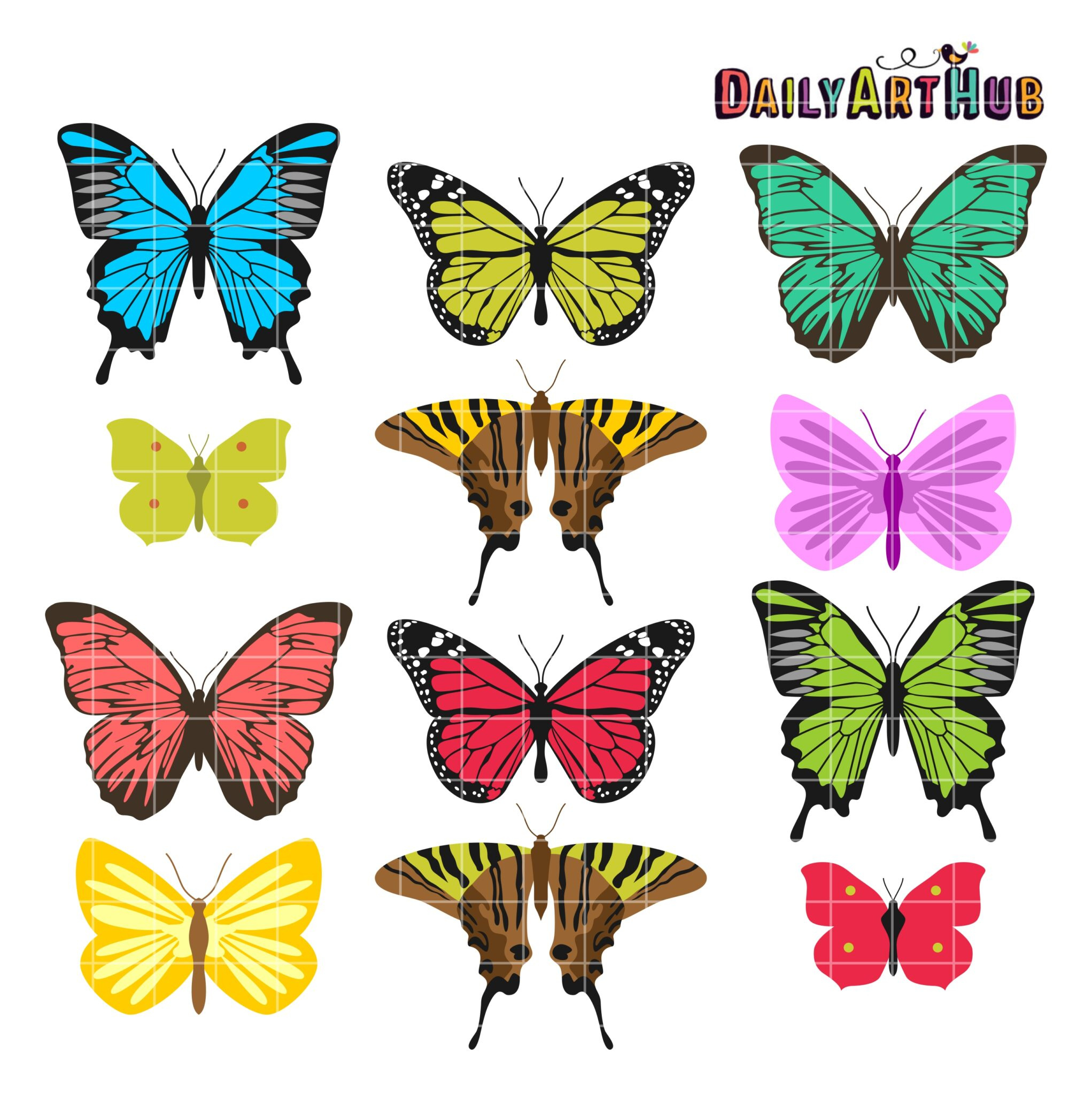 Butterflies Clip Art Set – Daily Art Hub // Graphics, Alphabets & Svg pertaining to Free Printable Clip Art