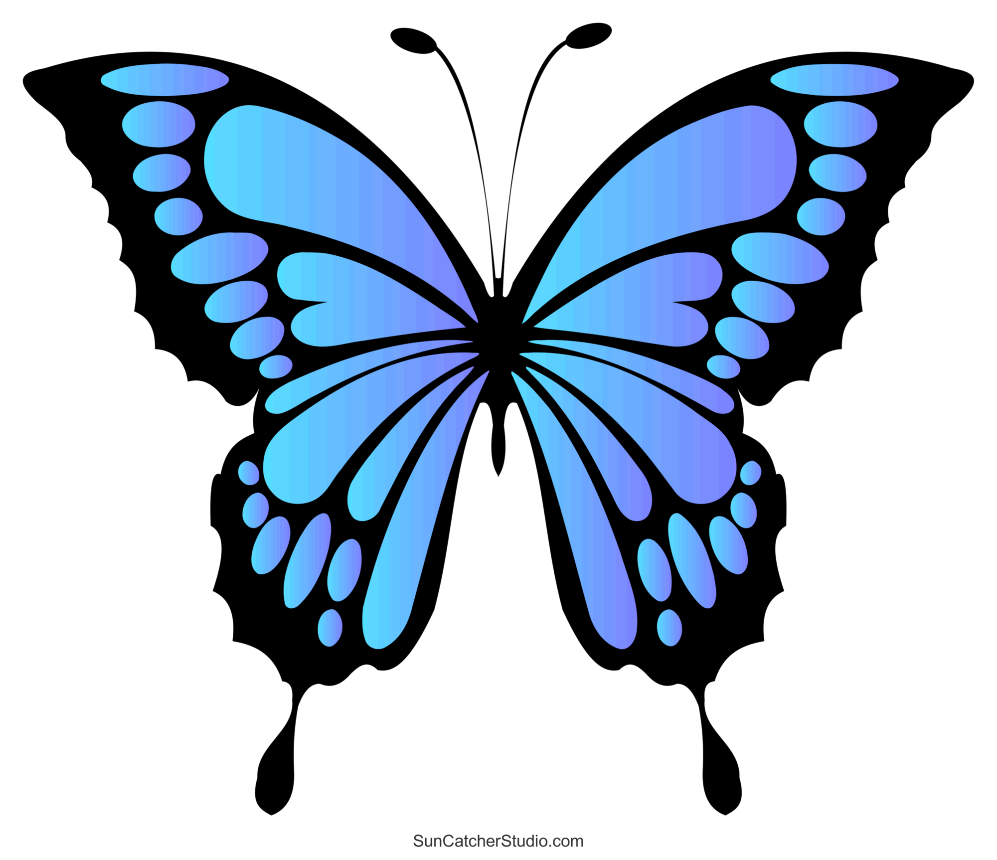 Butterfly Svg Files (Printable Templates, Patterns, & Clipart with Free Printable Butterfly Wings