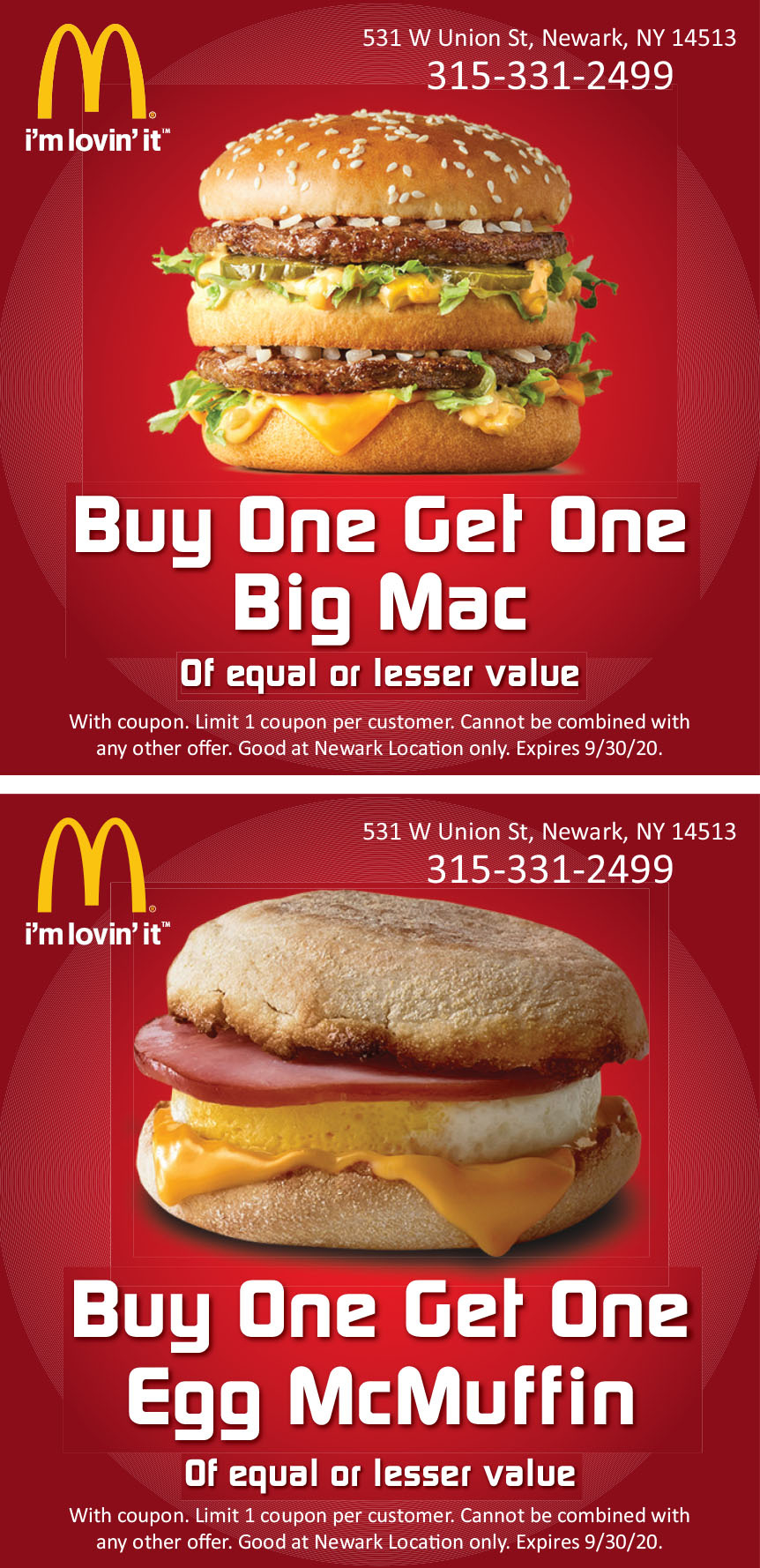 Buy One Get One Big Mac Of Equal Or Lesser Value | Online pertaining to Free Printable Mcdonalds Coupons Online