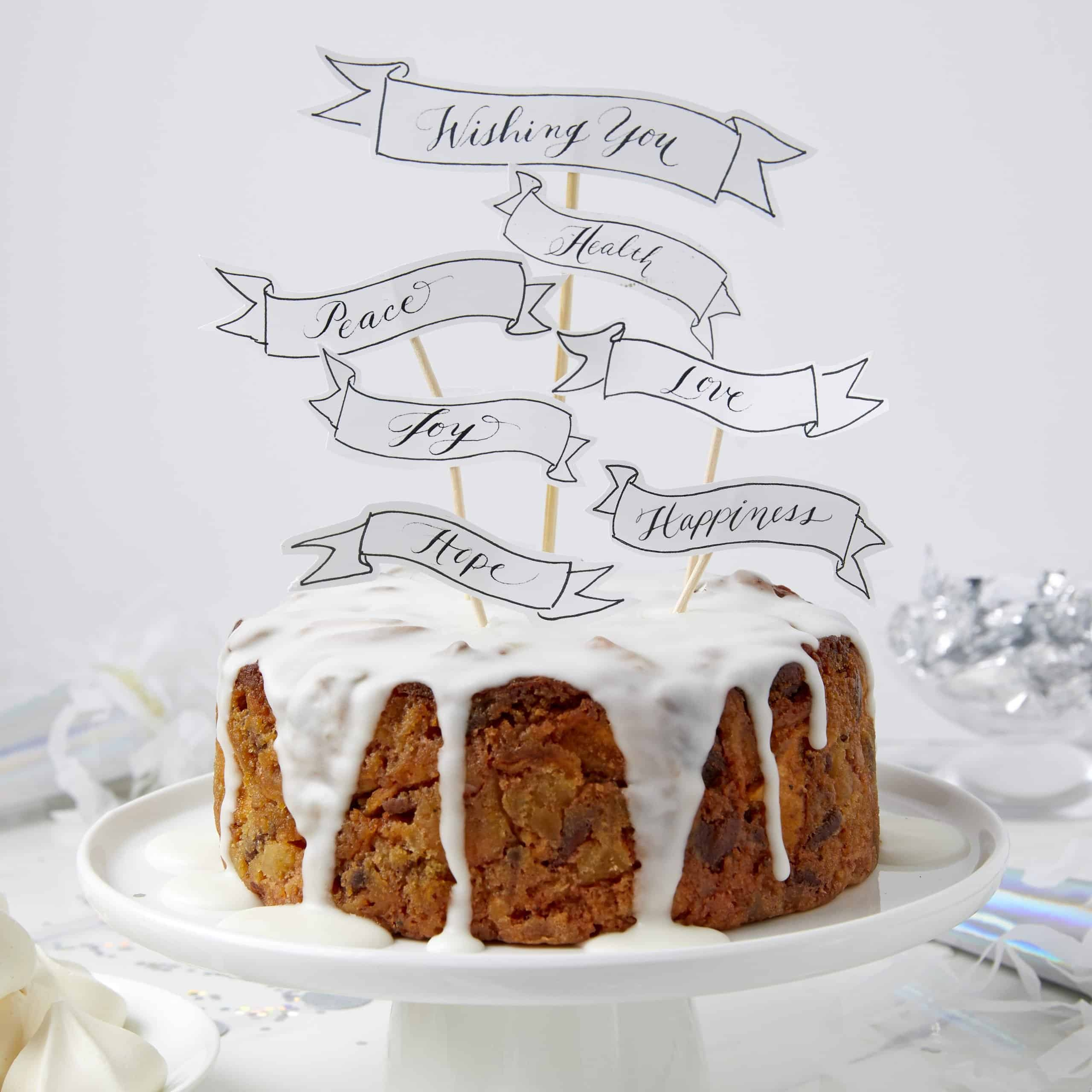 Cake Topper Banners with Free Printable Cake Banner Templates